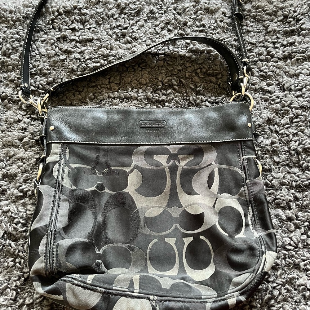 Coach side crossover bag, medium/large, black, used - Picture 2 of 4
